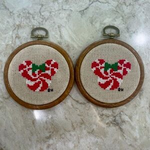 Minnie Mouse Cross Stitch Christmas Decorations!
